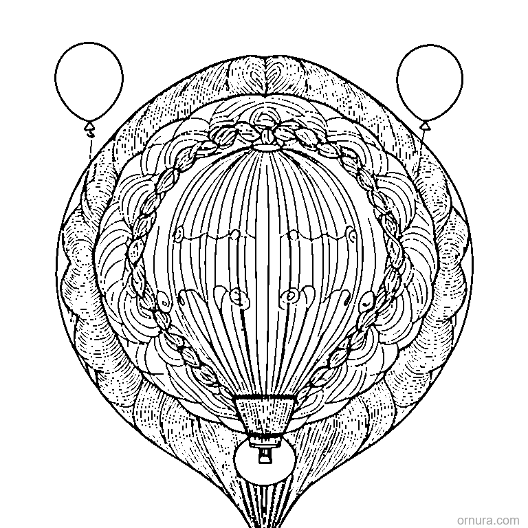 balloon pattern floating circles coloring page coloring page - free printable black and white line art for kids and adults