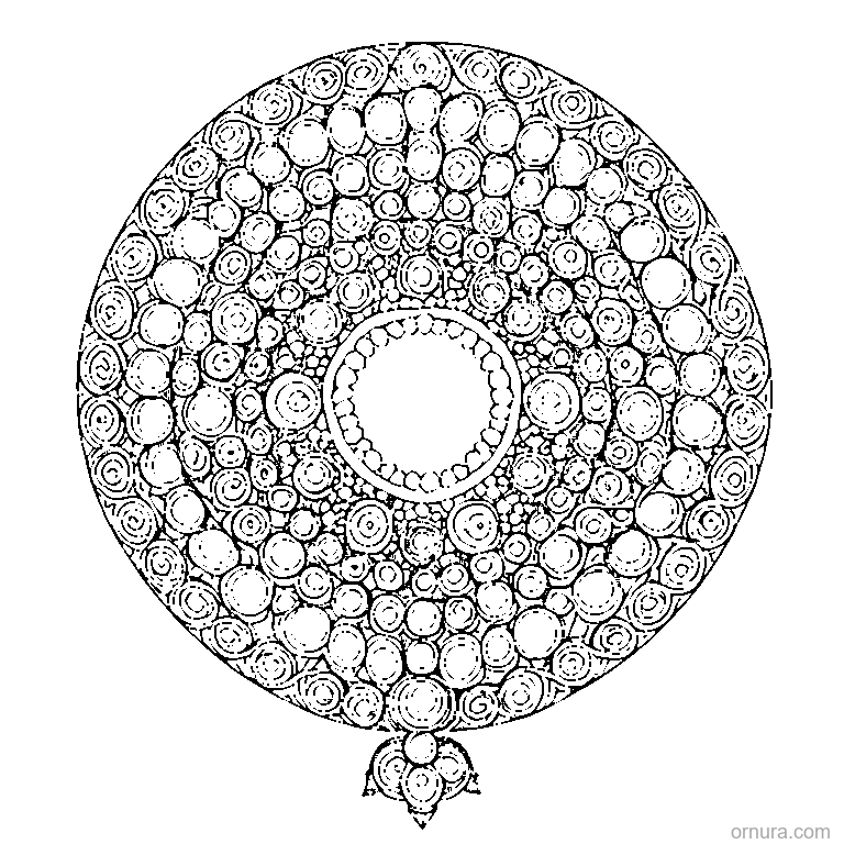 bead pattern circles in row coloring page coloring page - free printable black and white line art for kids and adults