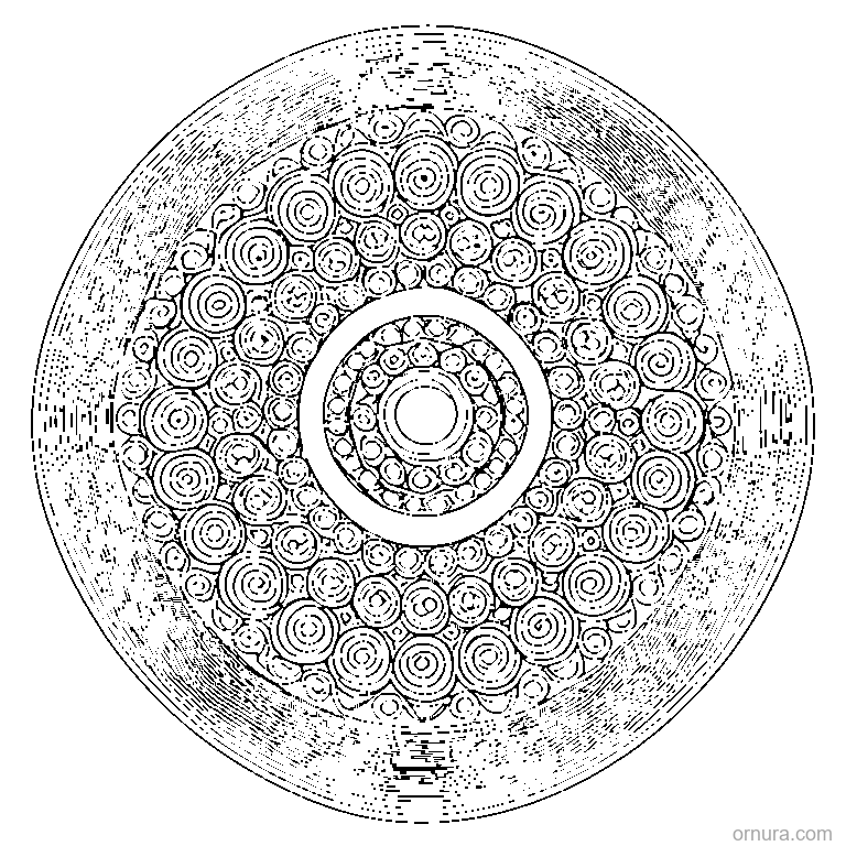 Bead Pattern Circles In Row coloring page