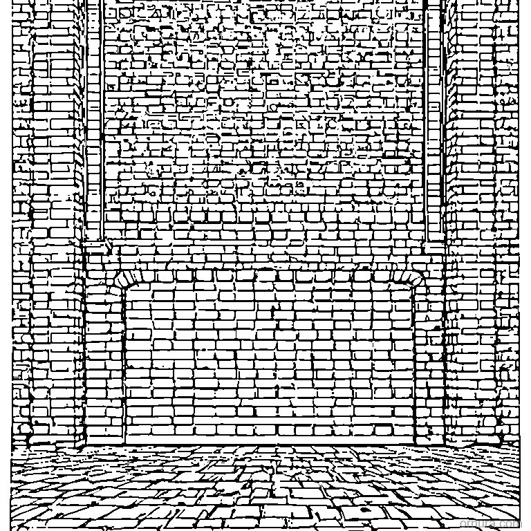 brick pattern wall coloring page coloring page - free printable black and white line art for kids and adults