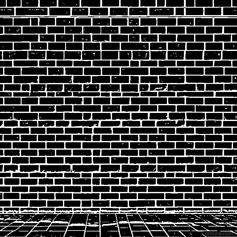 brick pattern wall design coloring page - free printable black and white line art for kids and adults