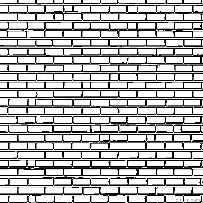 brick pattern wall printable coloring page - free printable black and white line art for kids and adults