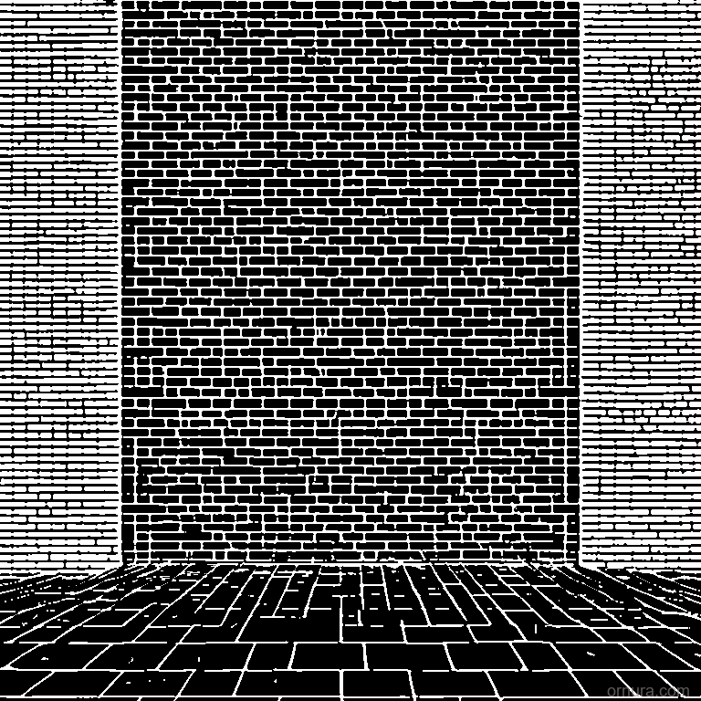 brick pattern wall template coloring page - free printable black and white line art for kids and adults