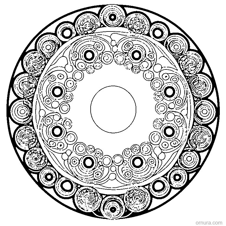 bubble pattern circles printable coloring page - free printable black and white line art for kids and adults