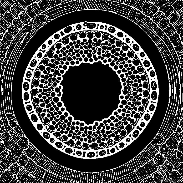 bubble wrap pattern circles printable coloring page - free printable black and white line art for kids and adults