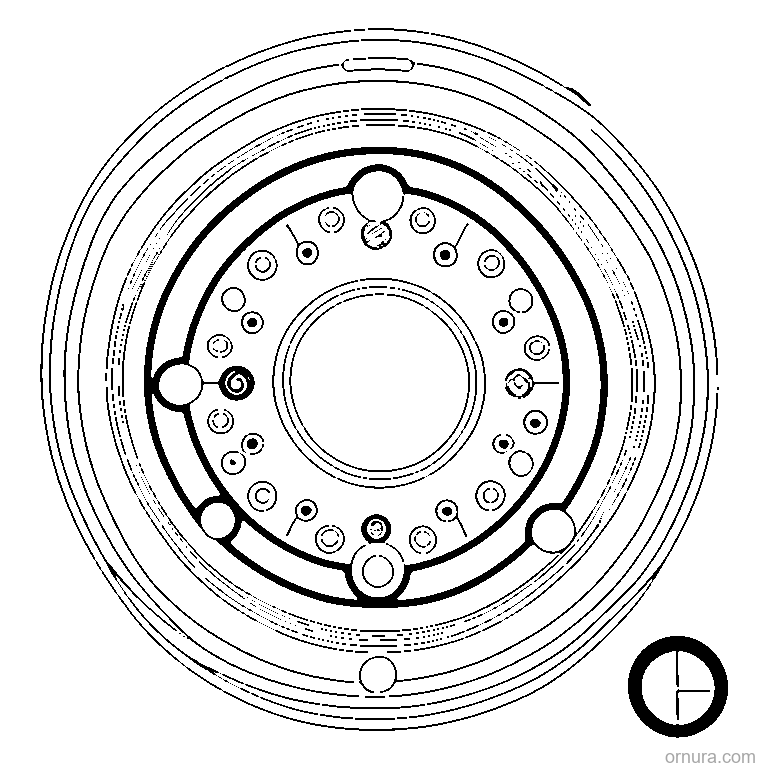 button pattern circles design coloring page - free printable black and white line art for kids and adults