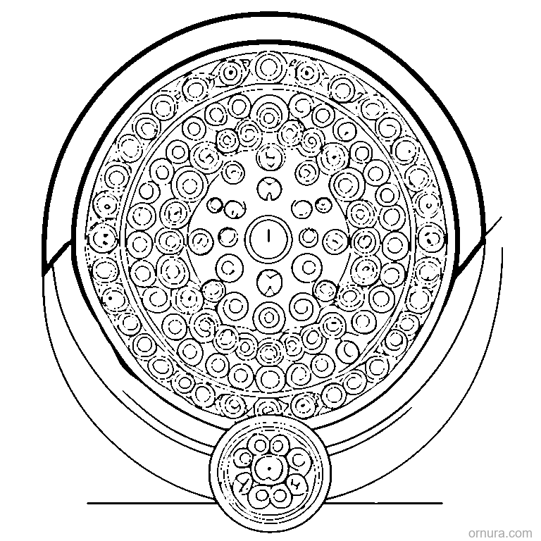 button pattern circles printable coloring page - free printable black and white line art for kids and adults