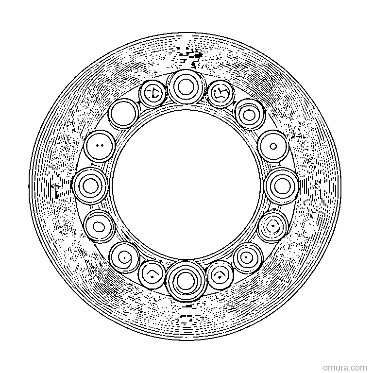 button pattern circles template coloring page - free printable black and white line art for kids and adults