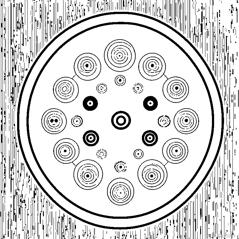 Button Pattern Circles coloring page