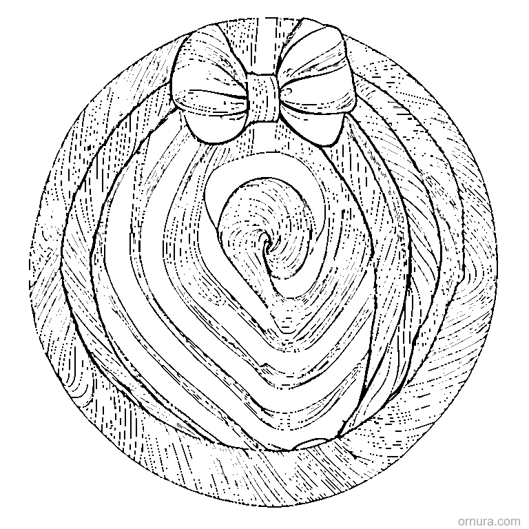 candy cane stripe pattern coloring page - free printable black and white line art for kids and adults