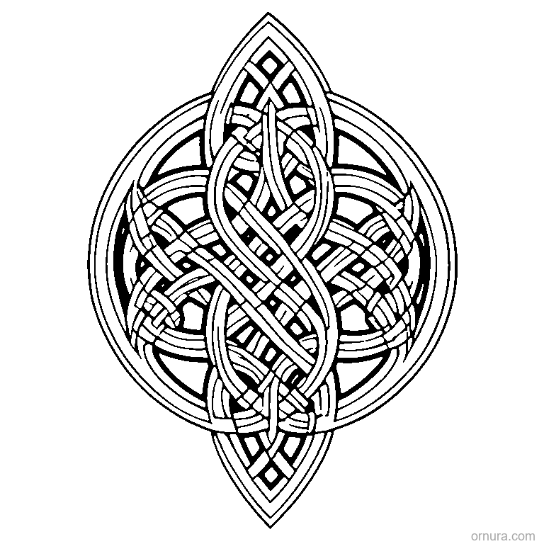 celtic knot pattern coloring page coloring page - free printable black and white line art for kids and adults
