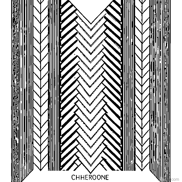 chevron pattern design coloring page - free printable black and white line art for kids and adults