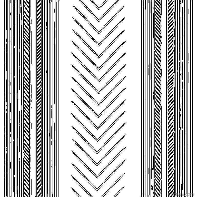 chevron pattern template coloring page - free printable black and white line art for kids and adults