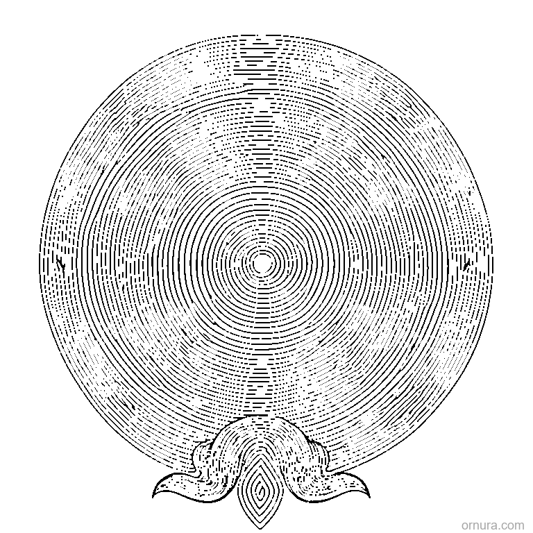 circle pattern overlapping design coloring page - free printable black and white line art for kids and adults