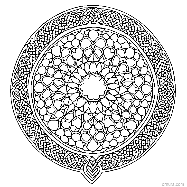 Cobblestone Pattern Round coloring page
