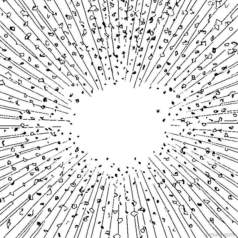 confetti pattern scattered shapes design coloring page - free printable black and white line art for kids and adults