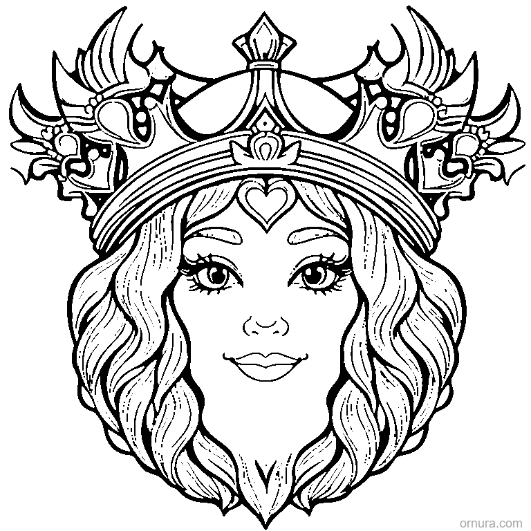 Crown Pattern Simple coloring page