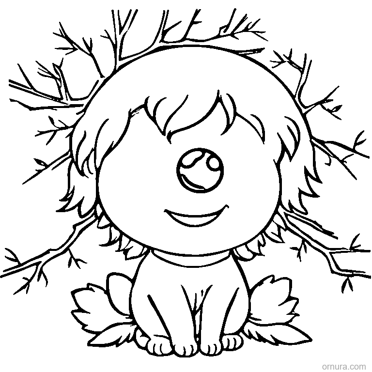 cute little tree sprite coloring page - free printable black and white line art for kids and adults