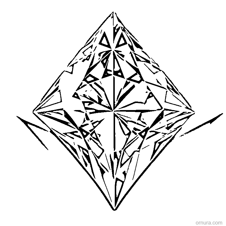 diamond pattern rhombus template coloring page - free printable black and white line art for kids and adults