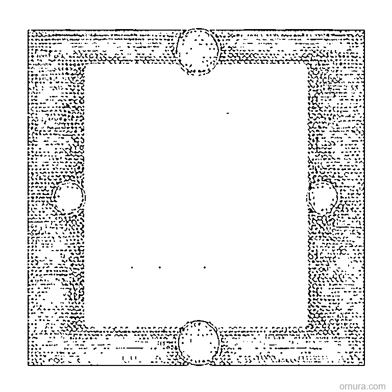 dots pattern template coloring page - free printable black and white line art for kids and adults
