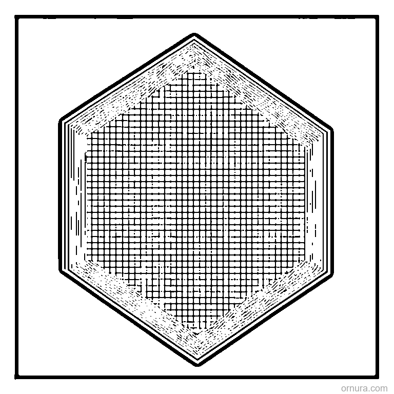 grid pattern squares design coloring page - free printable black and white line art for kids and adults