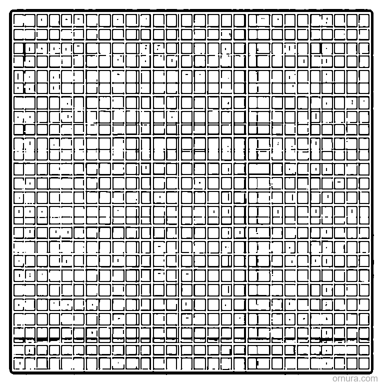 grid pattern squares template coloring page - free printable black and white line art for kids and adults