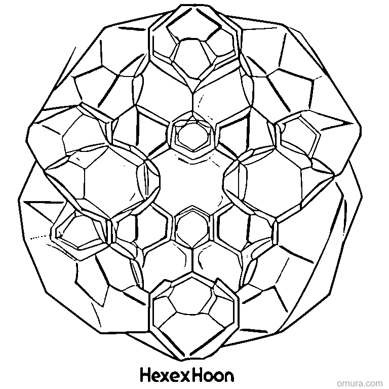 hexagon pattern honeycomb design coloring page - free printable black and white line art for kids and adults