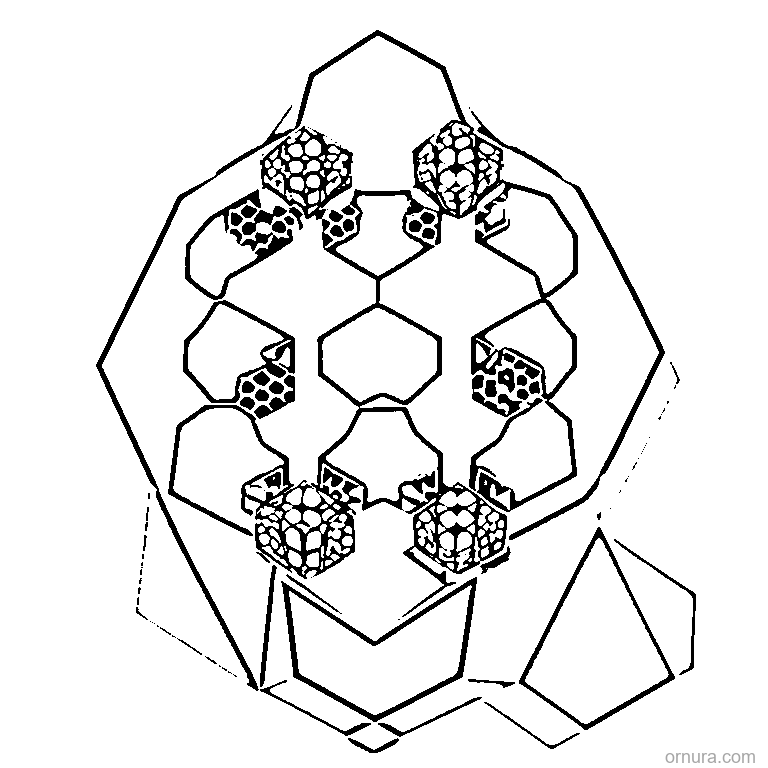 Hexagon Pattern Honeycomb coloring page