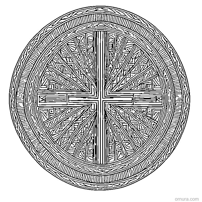 kilim pattern geometric tribal design coloring page - free printable black and white line art for kids and adults