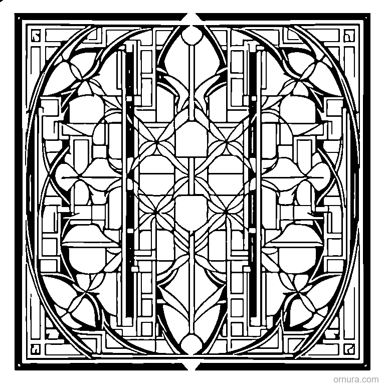 Lattice Pattern Crisscross coloring page