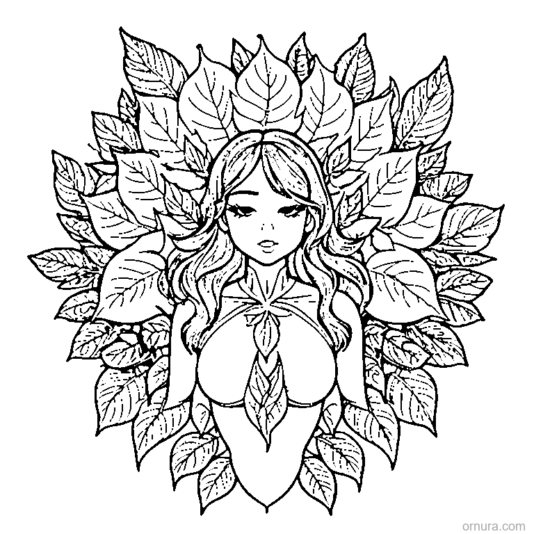 leaf swirling in wind coloring page coloring page - free printable black and white line art for kids and adults