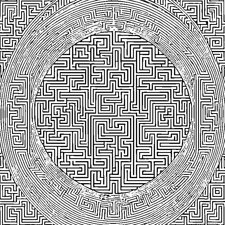 Maze Pattern Simple coloring page
