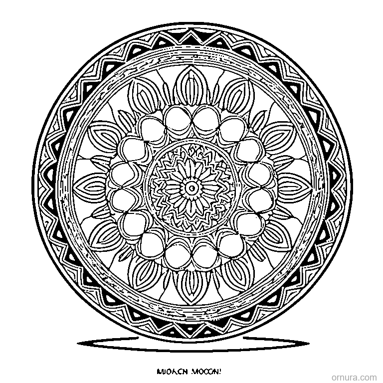 moroccan tile pattern coloring page coloring page - free printable black and white line art for kids and adults