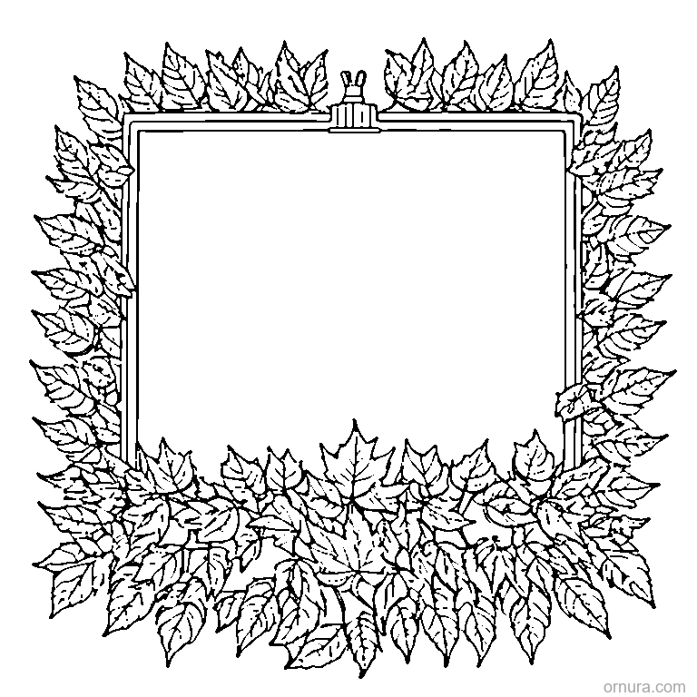 pile of autumn leaves on ground template coloring page - free printable black and white line art for kids and adults