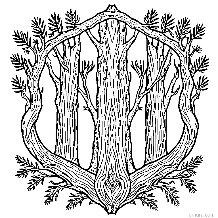 pine branch with needles coloring page coloring page - free printable black and white line art for kids and adults