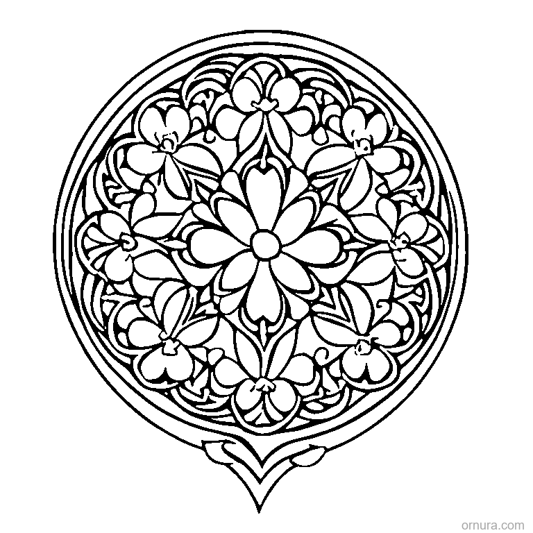 quatrefoil pattern clover coloring page - free printable black and white line art for kids and adults