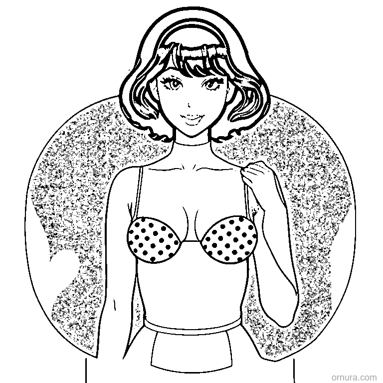 Scattered Polka Dots coloring page
