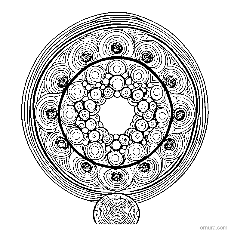 shibori pattern tie dye circle template coloring page - free printable black and white line art for kids and adults