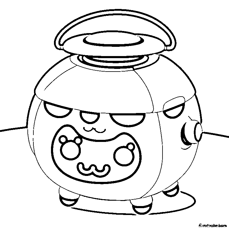 smiling halloween lantern coloring page - free printable black and white line art for kids and adults