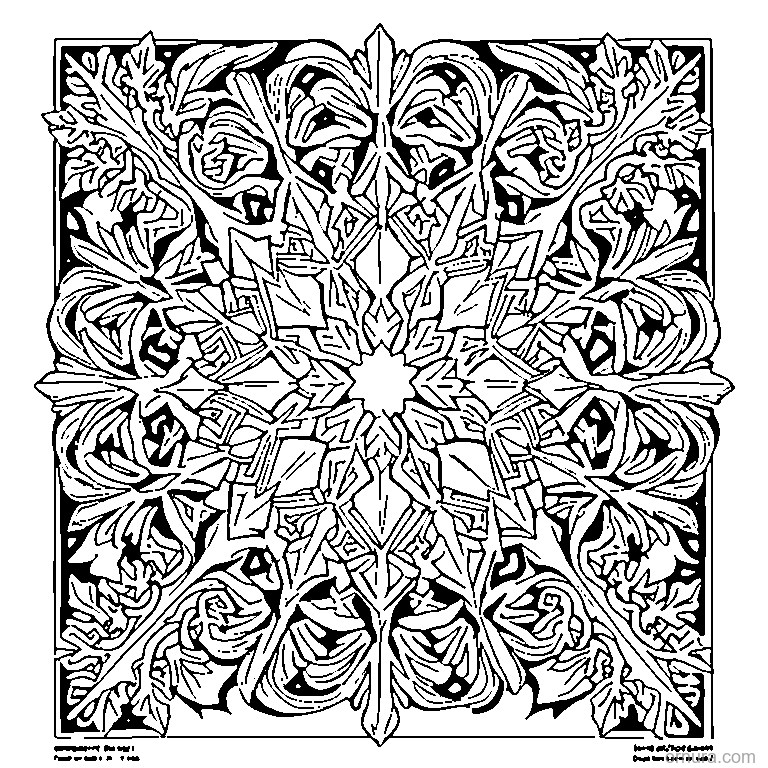 snowflakes pattern scattered design coloring page - free printable black and white line art for kids and adults