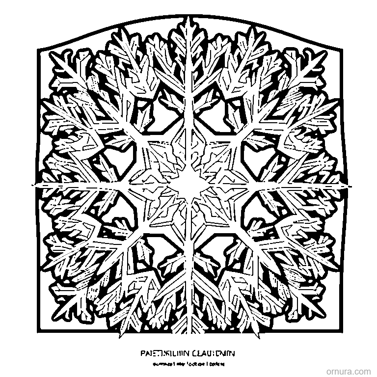 Snowflakes Pattern Scattered coloring page