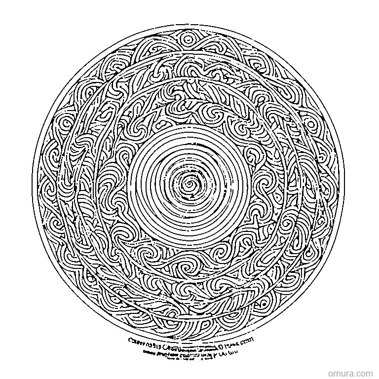 Spiral Pattern coloring page