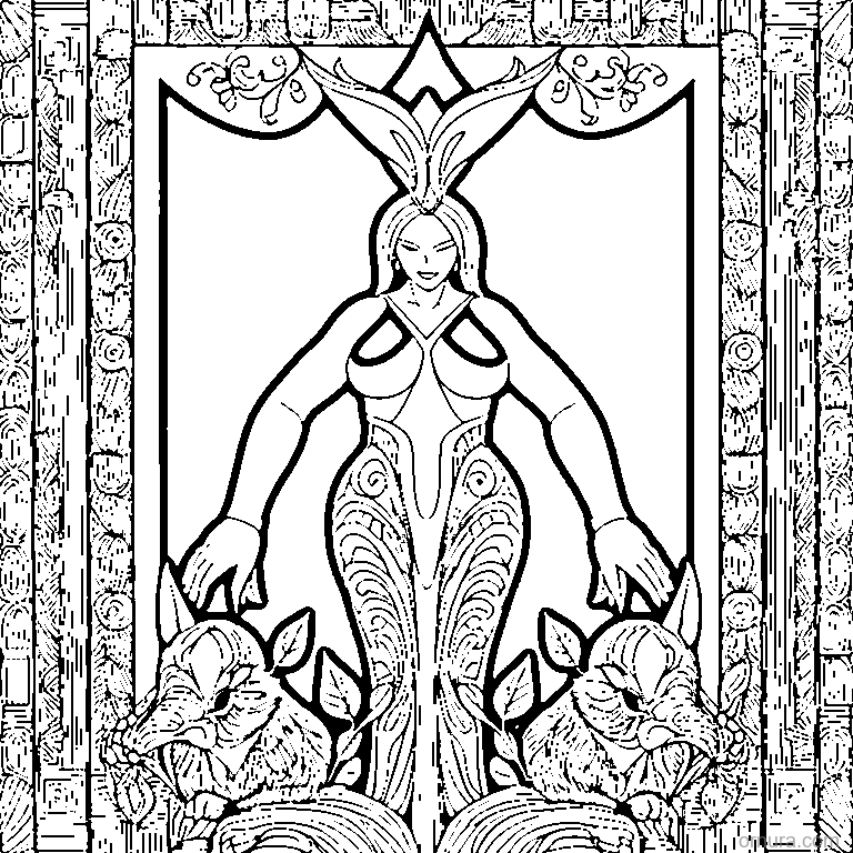 square pattern nested coloring page coloring page - free printable black and white line art for kids and adults