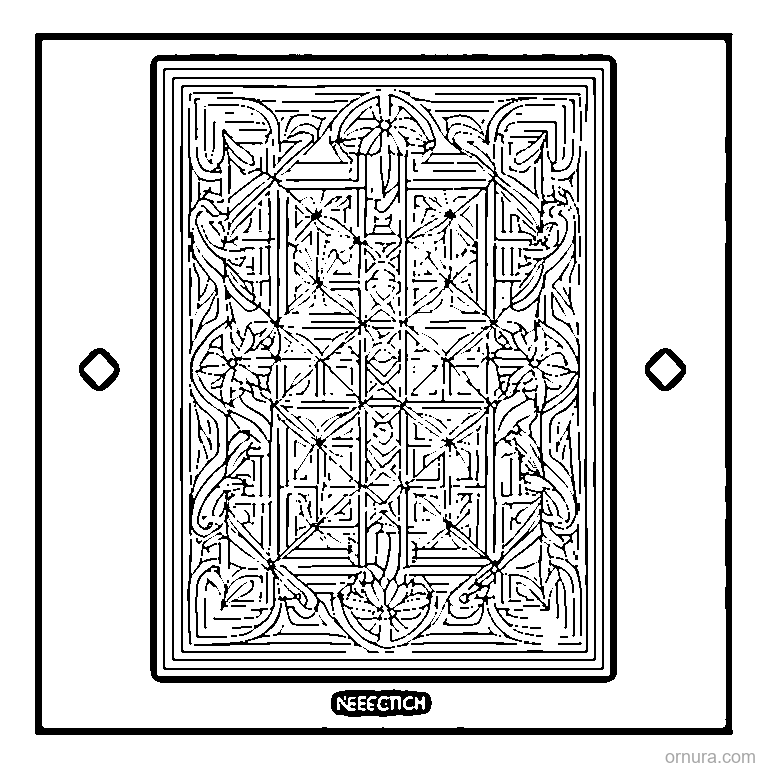 square pattern nested printable coloring page - free printable black and white line art for kids and adults