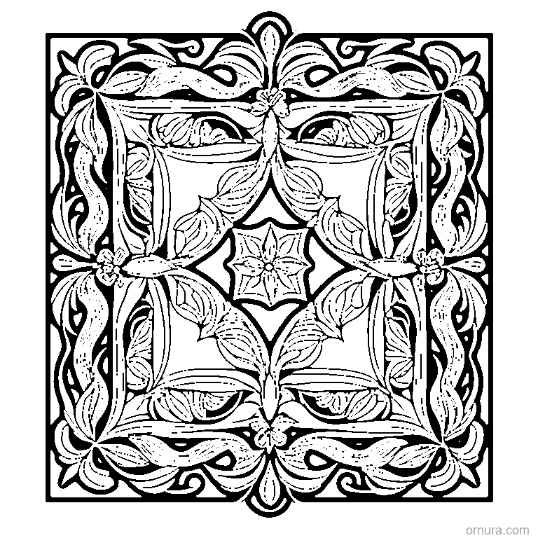 Square Pattern Nested coloring page