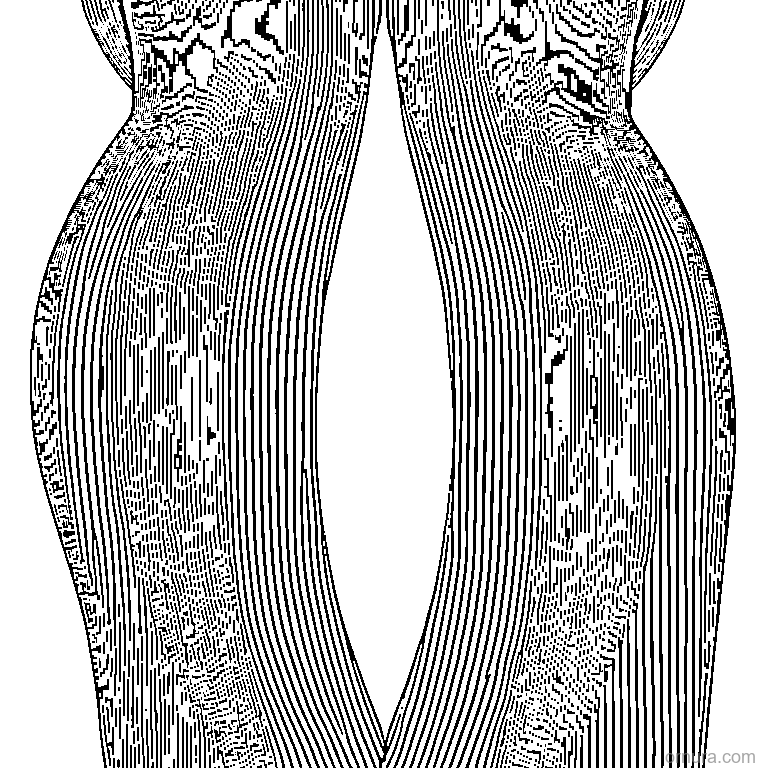 stripes pattern thick lines design coloring page - free printable black and white line art for kids and adults