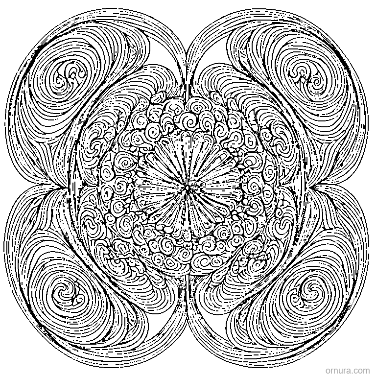 suess pattern whimsical swirls printable coloring page - free printable black and white line art for kids and adults