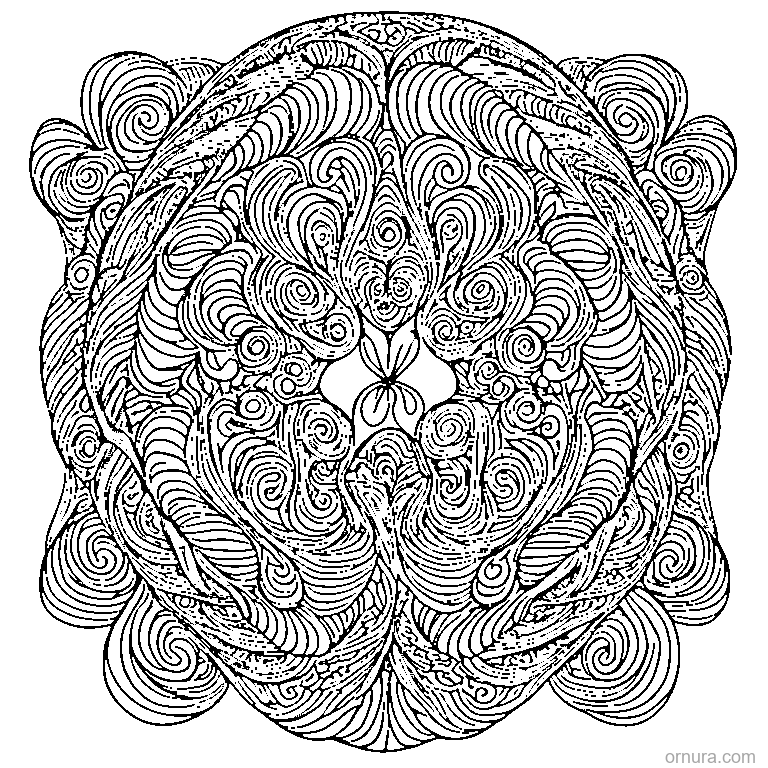 suess pattern whimsical swirls template coloring page - free printable black and white line art for kids and adults
