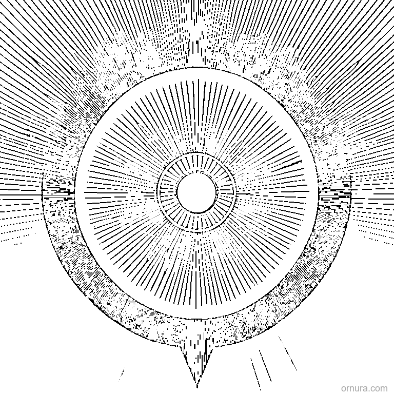 Sunburst Pattern Rays coloring page