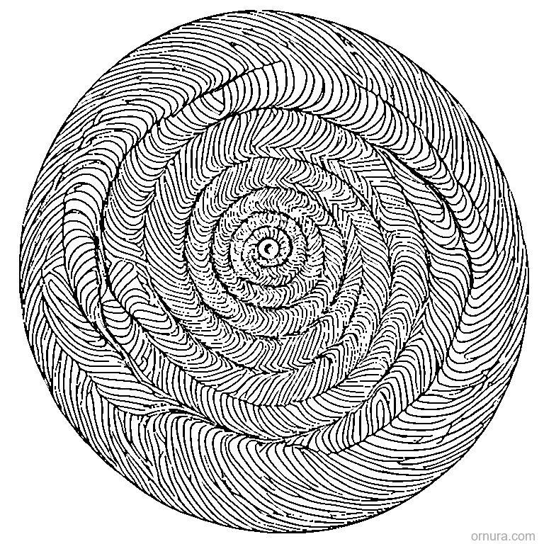 Swirl Pattern Spiral coloring page